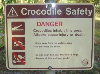 Croc safety sign WA