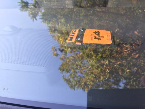 Our SPOT Gen3 GPS device velcro'ed onto the D4s dash. 