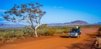 Zooming along a mining road scirting the Karijini NP