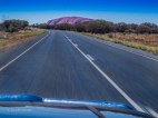 Uluru whilst driving