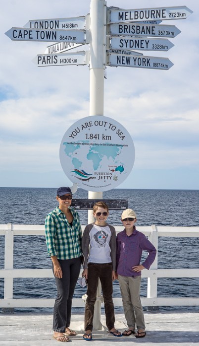 Mum &amp; Boys on bus Jetty