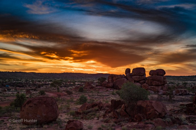 Devils Marbles Sunset orange