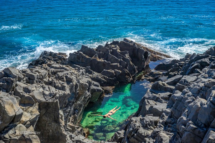 celia at the fairy pool at Noosa